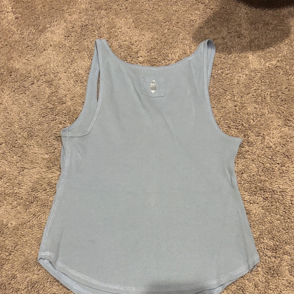 FP movement Light Blue Women's Ribbed Tank Top - free people small